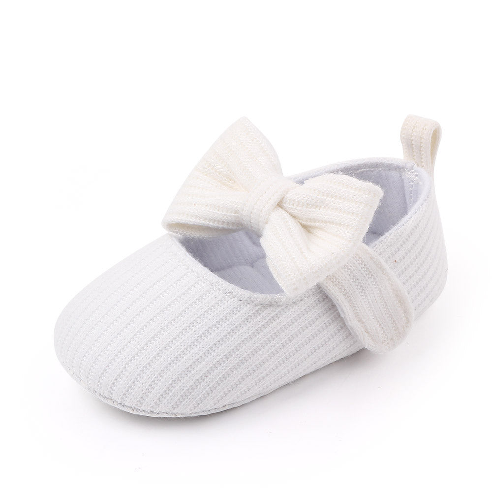 Bow Knit Baby Moccs