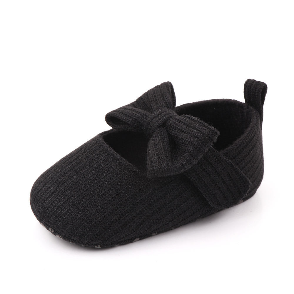 Bow Knit Baby Moccs